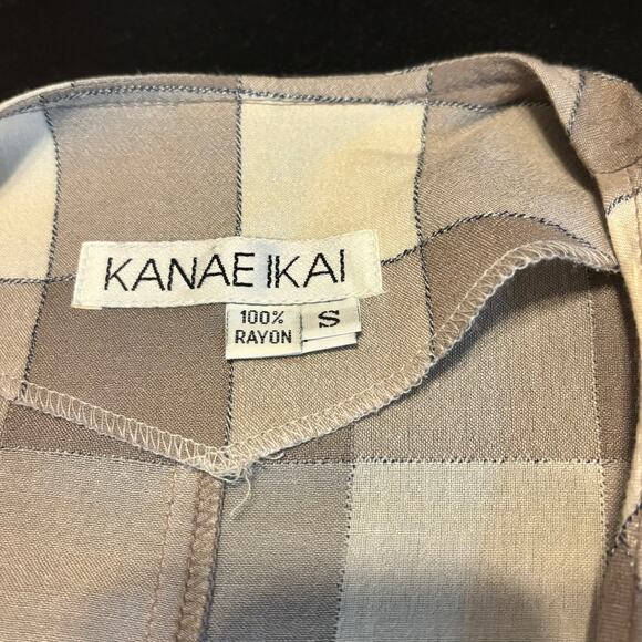 Vintage 90s Kanae Ikai Rayon 2 Piece Set Top & Cardigan Small Shoulder Pads - Picture 7 of 11